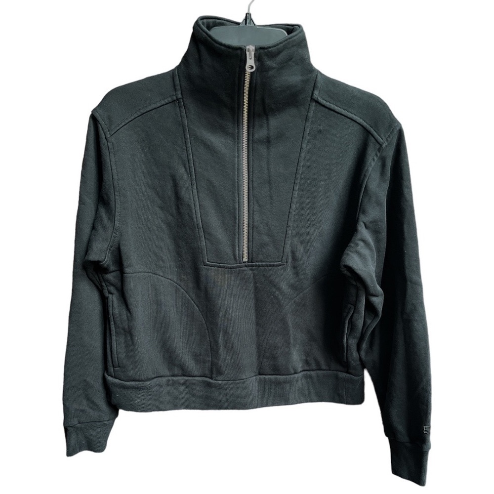 Everlane The Organic Cotton Track Half Zip Sweatshirt 
Black XSmall Small XLarge
